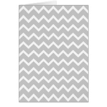 Grey and White Zigzag Stripes. Card