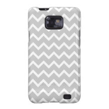Grey and White Zigzag Stripes. Galaxy S2 Covers