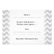 Grey and White Zigzag Stripes. Invites