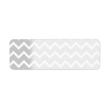 Grey and White Zigzag Stripes. Return Address Label