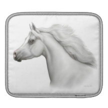 Grey Arabian Horse iPad Rickshaw Sleeve iPad Sleeve