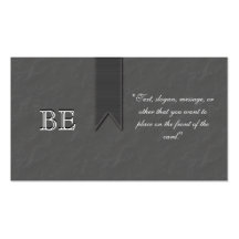Grey Awareness Support Ribbon Business Cards