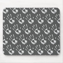 Grey background with handprint alfombrillas de ratón