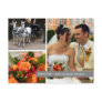 Grey band modern 3 photo montage thank you note