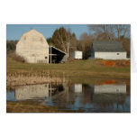 Grey Barn - Reflections of Serenity in Pond Card