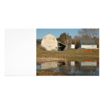 Grey Barn - Reflections of Serenity Customized Photo Card