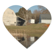 Grey Barn - Reflections of Serenity Heart Stickers