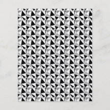 Grey, Black and White Modern Geometric Pattern. Full Colour Flyer
