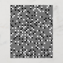 Grey, Black and White Square Dots Pattern. Flyer Design
