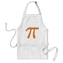 Grey Black Grey Yellow Orange Pi 3.14 symbol Math Aprons