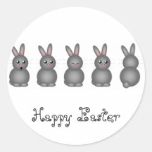 Grey Bunnies Sticker