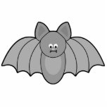 Grey Cartoon Bat Halloween Ornament photo sculptures