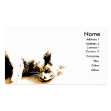 Grey cat business cards
