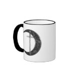 Grey Celtic Sword and Moon Coffee Mugs