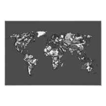 Grey charcoal earth photo print