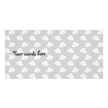 Grey christmas bells picture card