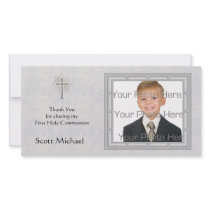 Grey Circles, Cross, Religious Photo Card