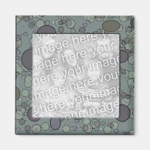 grey circles frame template fridge magnets