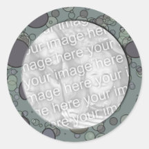 grey circles frame template round stickers