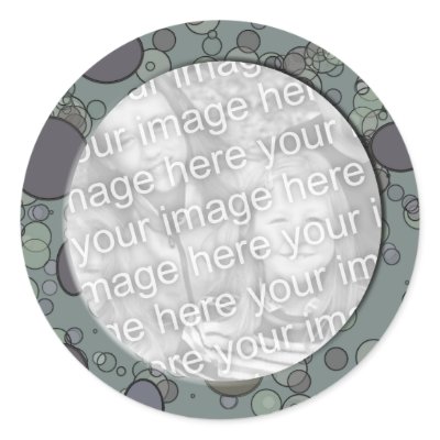 grey circles frame template round stickers by DonnaGraysonAbstract