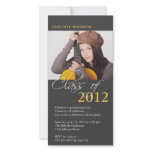 Grey class of graduation photo announcement card