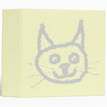 Grey Cute Cat. Binder