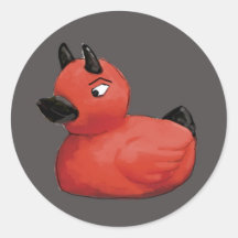 Grey Devil Duck Stickers
