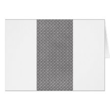 Grey Diamond Plate Greeting Card