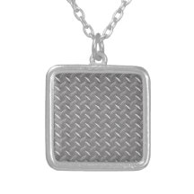 Grey Diamond Plate Pendants