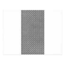Grey Diamond Plate Post Card