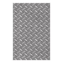 Grey Diamond Plate Stationery