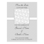 Grey Eggshell Save the Date Postcard