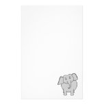 Grey Elephant. Customized Stationery