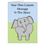 Grey Elephant Greeting Cards