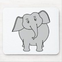 Grey Elephant. Mousepads