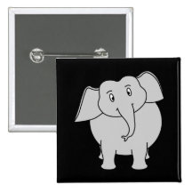 Grey Elephant. Pins
