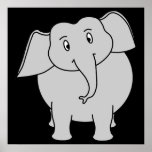 Grey Elephant. Print