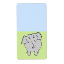 Grey Elephant Shipping Label
