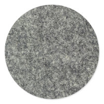 Grey felt fabric round sticker