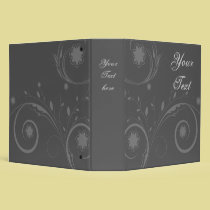 Grey Floral binders