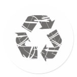 Grey Fractured Recycling Sign stickers