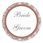 "Grey Garden (orange)" Wedding Sticker