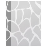 Grey Giraffe Print Pattern. Custom letterhead