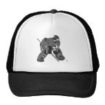 Grey Goalie Hockey Mesh Hats