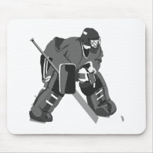 Grey Goalie Hockey Mousepad