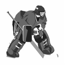 Grey Goalie Hockey Photo Cutouts