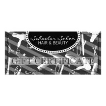 Grey Hair & Beauty Gift Certificate Full Colour Rack Card