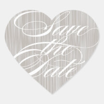 Grey Heart  |  Save the Date Envelope Seal Heart Sticker