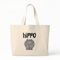 Grey Hippo Canvas Bag