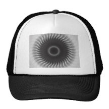 Grey Kaleidoscope Art 3 Mesh Hats